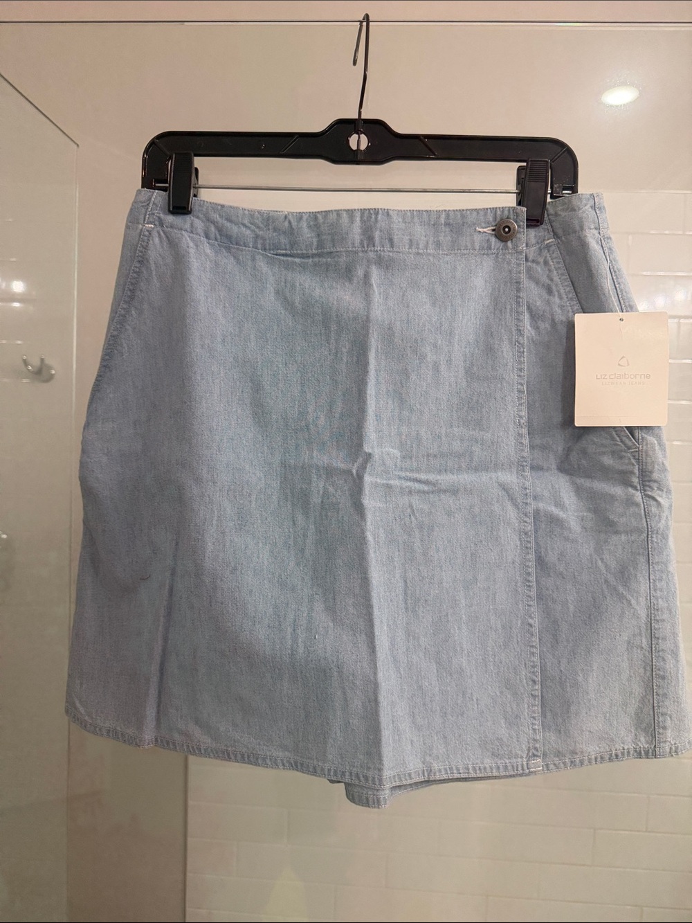 Liz Claiborne Light Blue Denim Mini Skirt